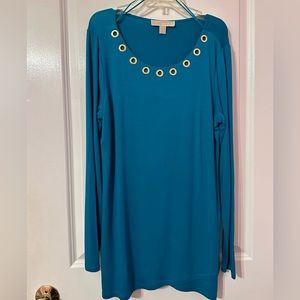 blue michael kors long sleeve